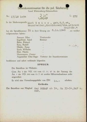 Weiss, Karl