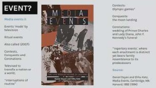 What is an event? Especially when captured by media