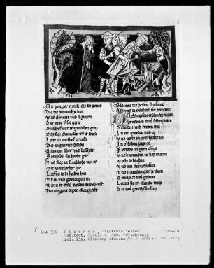 Rudolf von Ems, Weltchronik — Blendung Simsons, Folio 130recto