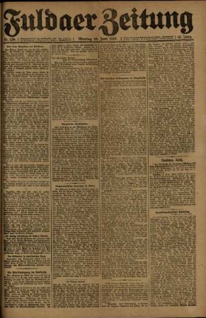 Ausgabe vom Montag, den 16. Juni 1919.