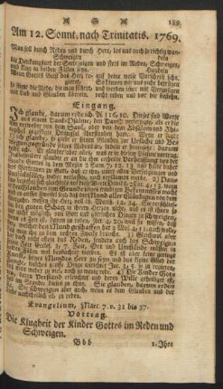 Am 12. Sonnt. nach Trinitatis. 1769