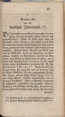 2. Nachricht von der heutigen Judentaufe.