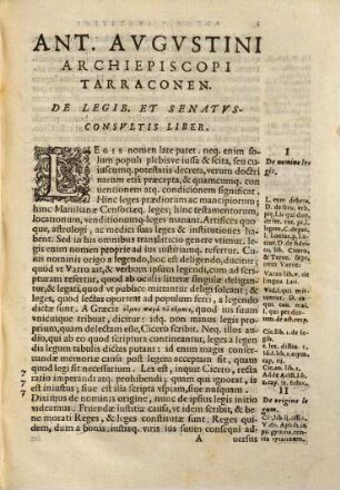 De legibus et senatus consultis liber : Adiunctis legum antiquar. et Senatus consultor. fragmentis