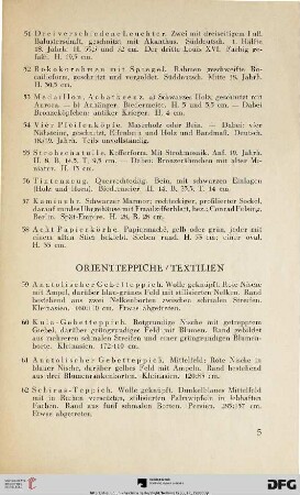 Orientteppiche/Textilien (Nr. 59-118)