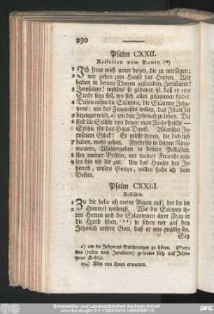 Psalm CXXIII. Reiselied.