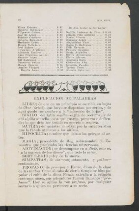 Explicacion de palabras