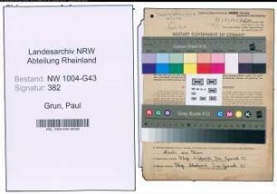 Entnazifizierung Paul Grun , geb. 23.06.1920 (Jugendleiter)
