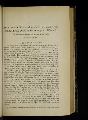 Einlassen von Winterhochwasser in die rechtsseitige Elbniederung zwischen Wittenberge und Dömitz.