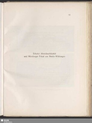 Erfurter Abendmahlskelch und Nürnberger Pokal aus Nieder-Wildungen