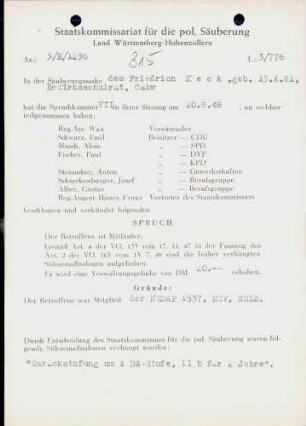 Keck, Friedrich