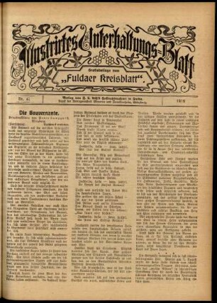 Ausgabe vom Sonntag, den 19. November 1916.