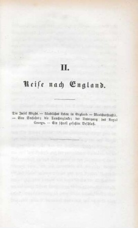 II. Reise nach England.