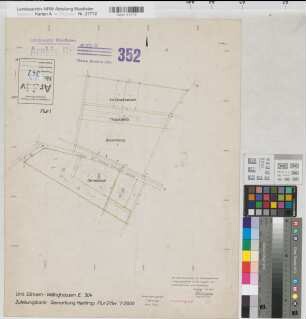 Eilmsen (Welver), Vellinghausen (Welver), Umlegung Eilmsen-Vellinghausen, Zuteilungskarte Heintrop Flur 2tlw