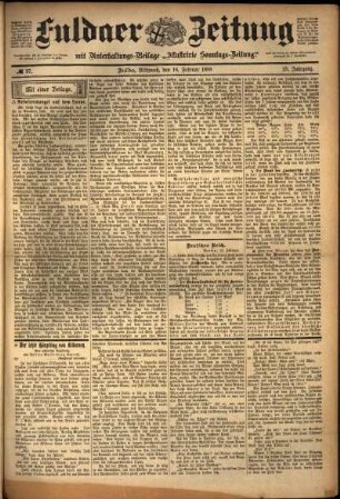 Ausgabe vom Mittwoch, den 16. Februar 1898.