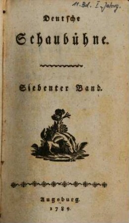 Deutsche Schaubühne. 11 = Jg. 1,Bd. 7. 1789