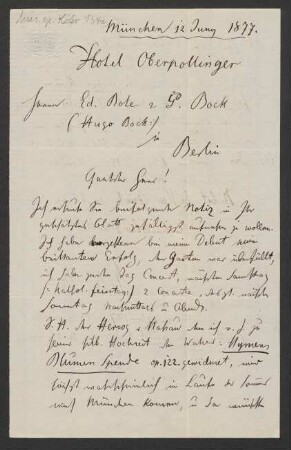 Brief an Musikverlag Ed. Bote und G. Bock (Berlin) : 12.06.1877