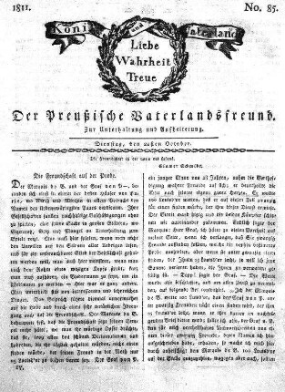 No. 85., vom 22sten October