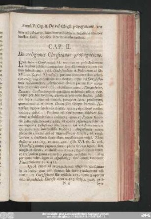 Cap. II. De religionis Christianae propagatione.