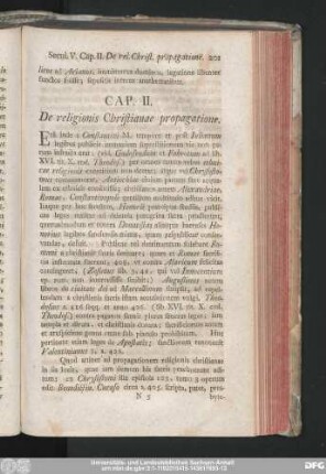Cap. II. De religionis Christianae propagatione.