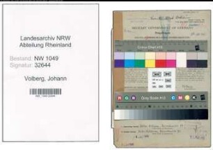 Entnazifizierung Johann Volberg , geb. 10.02.1911 (Arzt)