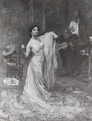 Bildnis der Tänzerin Marietta di Rigardo : Slevogt, Max: Bildnis der Tänzerin Marietta di Rigardo. 1904. Öl auf Leinwand; 229 x 180 cm. Staatliche Kunstsammlungen Dresden (SKD), Galerie Neue Meister 2549