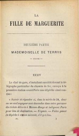 La fille de Marguerite, 4. Mademoiselle de Terrys