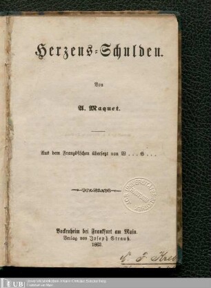 Herzens-Schulden