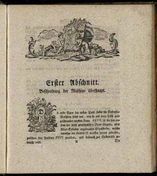 Erster Abschnitt. Beschreibung der Maschine überhaupt.