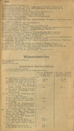 Dienstmänner-Gebührenordnung