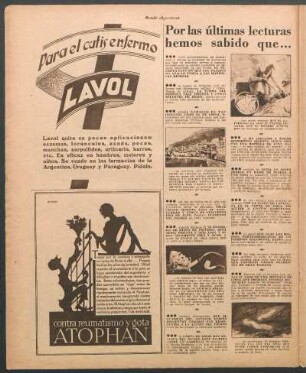 Por las últimas lecturas hemos sabido que...