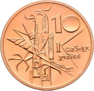 Künstlerprobe von Victor Huster für eine 10 Euro-Münze auf 1000 Jahre Potsdam