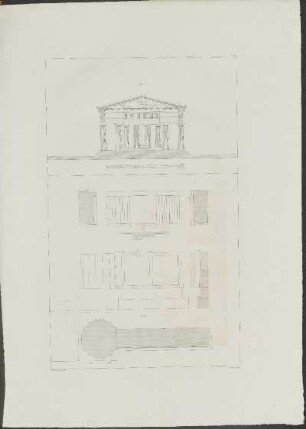 Pl. 29. F. II. Plan, élévation et coupes des triglyphes...