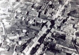 Luftbild: Blick auf die Fabrik Klingenberg. Detmold. Hornsche Straße, Leopoldstraße, Gartenstraße