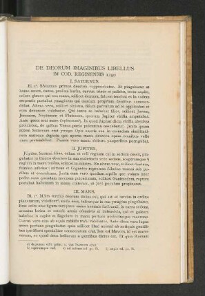 De decorum imaginibus libelus im Cod. Reginensis 1290 I. Saturnus.