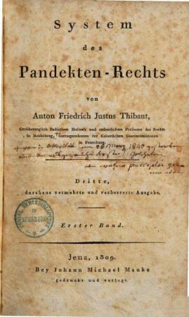 System des Pandekten-Rechts, 1