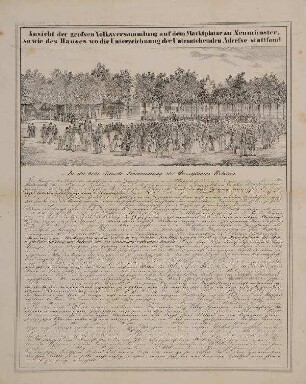 Die Volksversammlung auf dem Marktplatz zu Neumünster (20.7.1846)