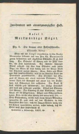 Zweihundert und einundzwanzigster Heft.