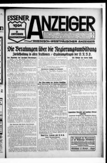 Essener Anzeiger. 1919-1940