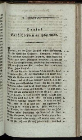Paulus Sendschreiben an Philemon.
