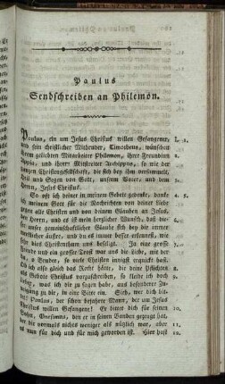 Paulus Sendschreiben an Philemon.