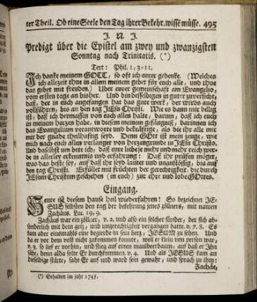 Predigt über die Epistel am zwey und zwanzigsten Sonntag nach Trinitatis.