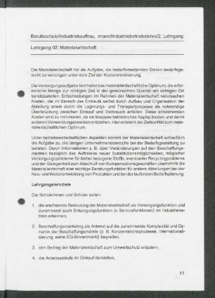 Lehrgang 02: Materialwirtschaft