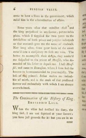 The Continuation of the History of King Bedreddin Lolo.