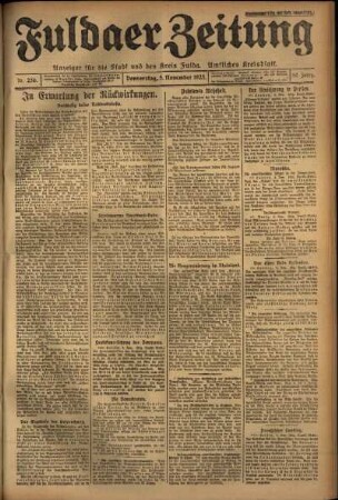 Ausgabe vom Donnerstag, den 05. November 1925.