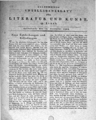 Neue Entdeckungen und Erfindungen.
