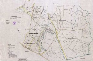 Abzeichnung der Flurkarte Gemeindebezirk Greifswald und Weitenhagen