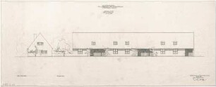 Gsaenger, Gustav; Moosburg - Bonau (Bayern); Krisensiedlung - Mustersiedlung als 1. Abschnitt der Krisensiedlung, Häuser 1 - 6, Ostseite (Ansicht)