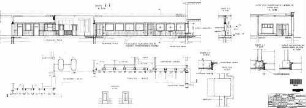 Bad Friedrichshall-Jagstfeld: Empfangsgebäude Schalterhalle und Gepäck Ansichten Wandabwicklungen