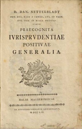 Praecognita iurisprudentiae positivae generalia