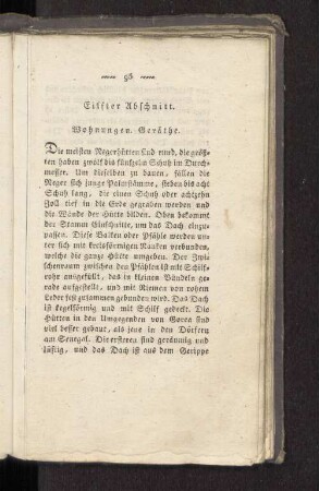 Eilfter Abschnitt. Wohnungen. Geräthe.
